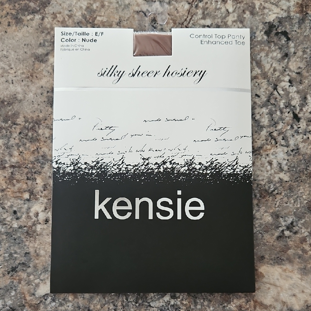 Kensie Silky Sheer‎ Hosiery in Nude Size E/F 5'3"-6'0"  155-180lbs NEW